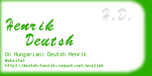 henrik deutsh business card